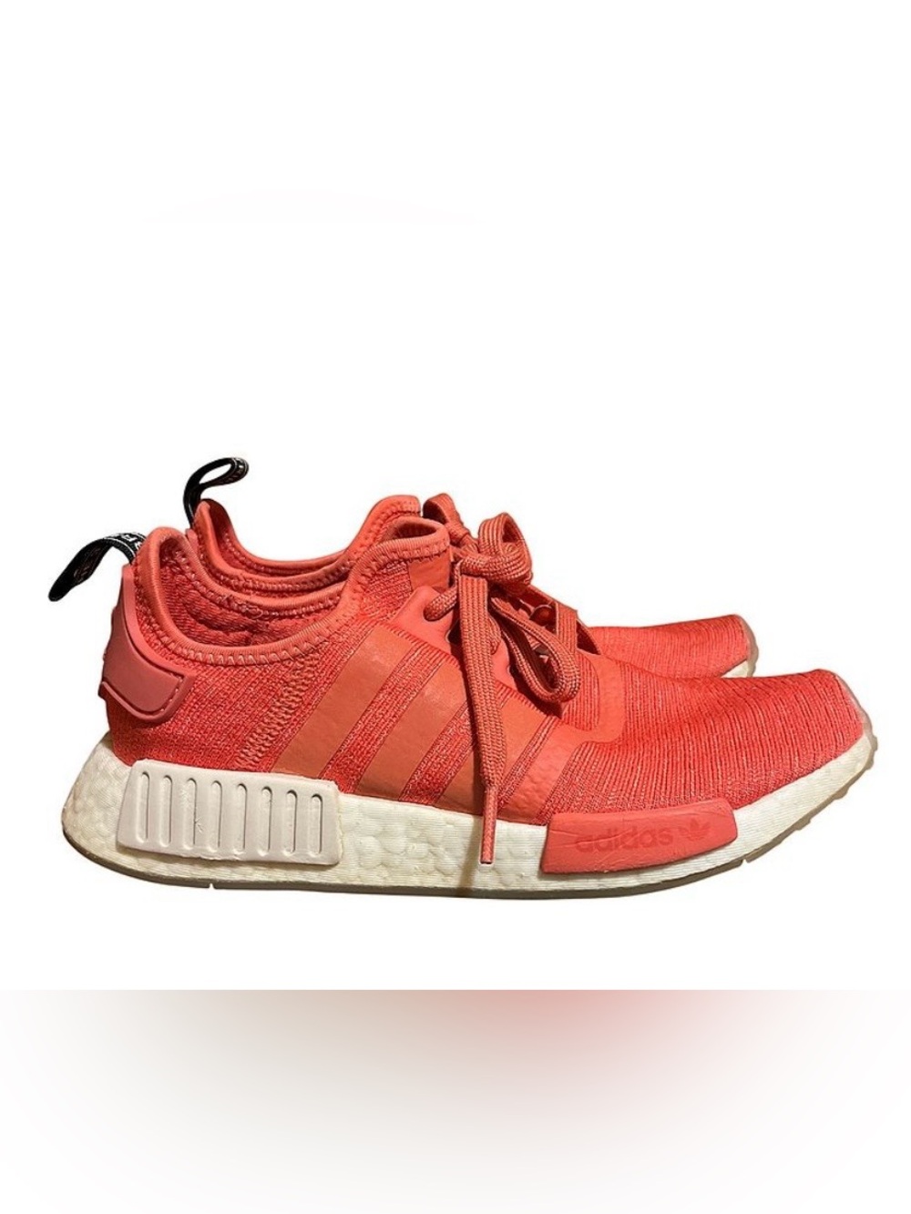 Adidas NMD R1 Neon Coral Knit Sneakers